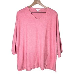 J. Jill PureJill Woven Pink Boxy Sweater, Size L